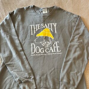 Comfort Colors Gray and Yellow The Salty Dog Cafe Crewneck